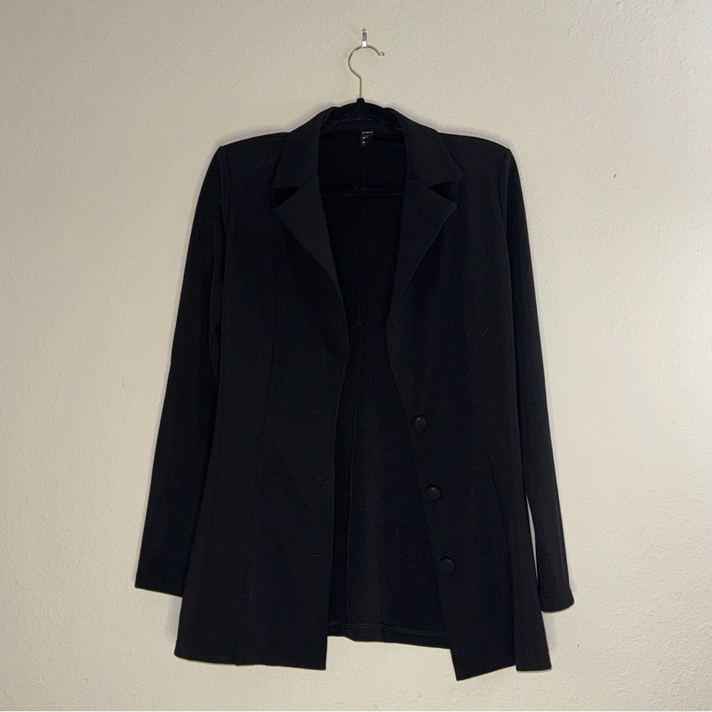Womens Black Long Blazer Jacket